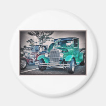 Vintage Classic Pickup Truck Photo Picture T Shirt Magnets