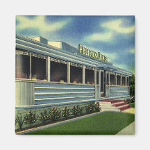 Vintage Classic Retro Restaurants, Pelican Diner Refrigerator Magnet