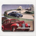 Vintage Classic Sedan Cars Driving on the Freeway Mousemats