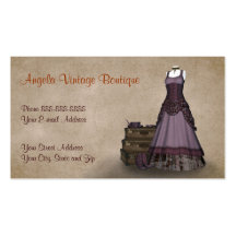 Vintage Clothing Thrift Shop Boutique Business Business Card Templates