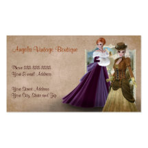Vintage Clothing Thrift Shop Boutique Business Business Card