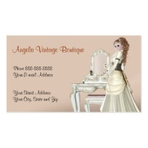 Vintage Clothing Thrift Shop Boutique Business Business Card