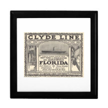 Vintage Clyde Line Florida Steamship Ad Jewelry Boxes