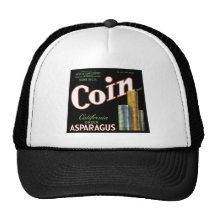 Vintage Coin Asparagus Crate Label Hat
