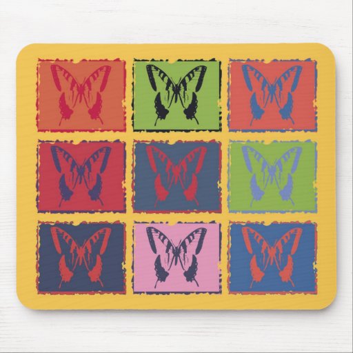Vintage Colourful Butterfly Fine Art Mousepad