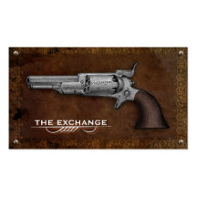 Vintage Colt Revolver Gun Shop Business Cards