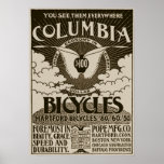 Vintage Columbia Bicycles Advertisement Poster