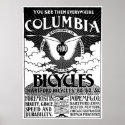 Vintage Columbia Bicycles Advertisement Poster posters