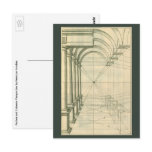 Vintage Columns Perspective by Henricus Hondius Post Card