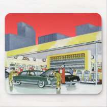 Vintage Complete Car Service Garage Mousepad