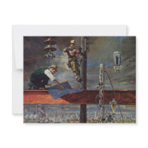Vintage Construction Personalized Announcement