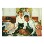 Vintage Cooking Thanksgiving Dinner in the Kitchen Custom Invite