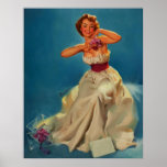 Vintage Corsage Prom Gil Elvgren Pinup Girl Poster posters