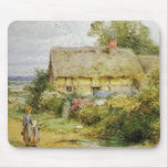 Vintage Country Cottage and Children Mousepad