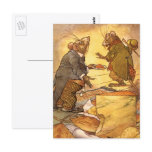 Vintage Country Mouse, City Mouse Aesop's Fable postcards