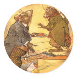 Vintage Country Mouse, City Mouse Aesop's Fable stickers