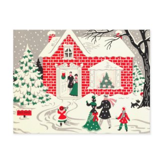 Vintage Countryside Greetings Postcard postcard