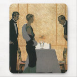 Vintage Couple Out for an Elegant Dinner mousepads