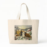 Vintage Cow Image Canvas Bag