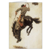 Vintage Cowboy Christmas Card