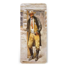 Vintage Cowboy, Sheriff Portrait Olaf Carl Seltzer Personalized Announcements