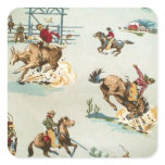 Vintage Cowboy Sticker Template
