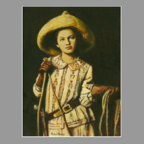 Vintage Cowgirl Postcard postcards