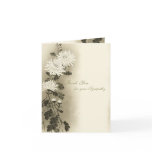 Vintage Creamy Sepia Flora Thank-You for Sympathy Card