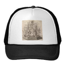 Vintage Creepy Skeletons, Skulls and Trees Trucker Hat