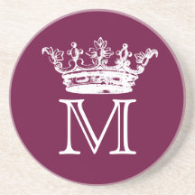 Vintage Crown Monogram Coasters