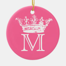 Vintage Crown Monogram Ornaments