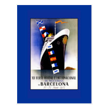Vintage Cruise Ship Art on Cards, Postcards