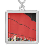 Vintage Cruise Ship Passengers Waving Goodbye Necklace