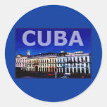Vintage Cuba Round Sticker