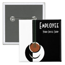 Vintage Cup of Coffee; Black and White Art Deco Pins