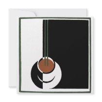 Vintage Cup of Coffee; Black and White Art Deco Custom Invites