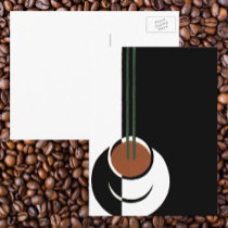 Vintage Cup of Coffee; Black and White Art Deco Postcards