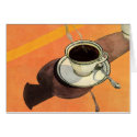 Vintage Cup of Coffee with Sauce and Spoon cards