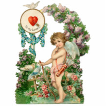 Vintage Cupid Photo Sculpture
