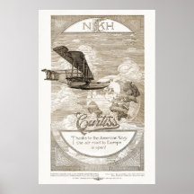 Vintage Curtiss Aeroplane Ad from 1919 Print