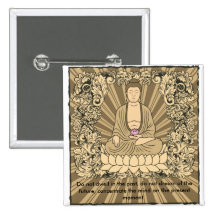 Vintage Custom Buddha Pinback Buttons