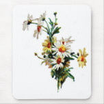*Vintage Daisy* Flower Art Mouse Mat
