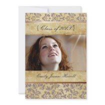 Vintage Damask/Graduations Party Invitations