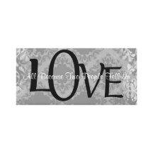 Vintage Damask Love Quote Canvas Print