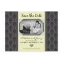 Vintage Damask Photo Citrus Yellow Save the Date