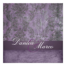 Vintage Damask Wedding Invitations