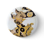 Vintage Dancing Woman in Yellow Pins