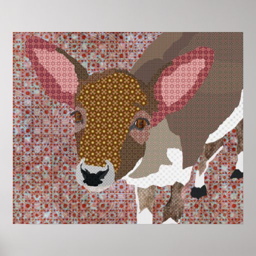 Vintage Darling Deer Art Poster