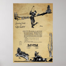 Vintage Davega Sporting Goods Ad Print