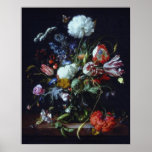 Vintage de Heem Flowers In Vase Poster